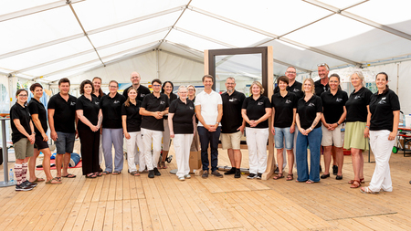 Ein großes Team sensibilisierte für Gesundheits- und Unfallrisiken.