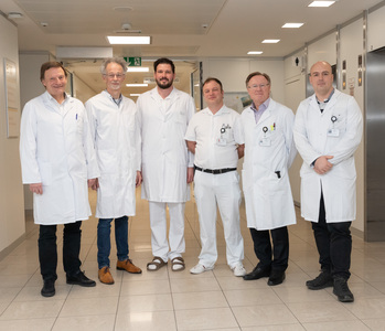 Prim. Univ.-Prof. Dr. Andreas Petzer, Prim. Univ.-Prof. Dr. Hans Geinitz, FA Dr. David Kiesl, OA Dr. Ferdinand Luger, Dr. Michael Girschikofsky, Prim. Priv.-Doz. Dr. Thomas Höfner (v. l.)