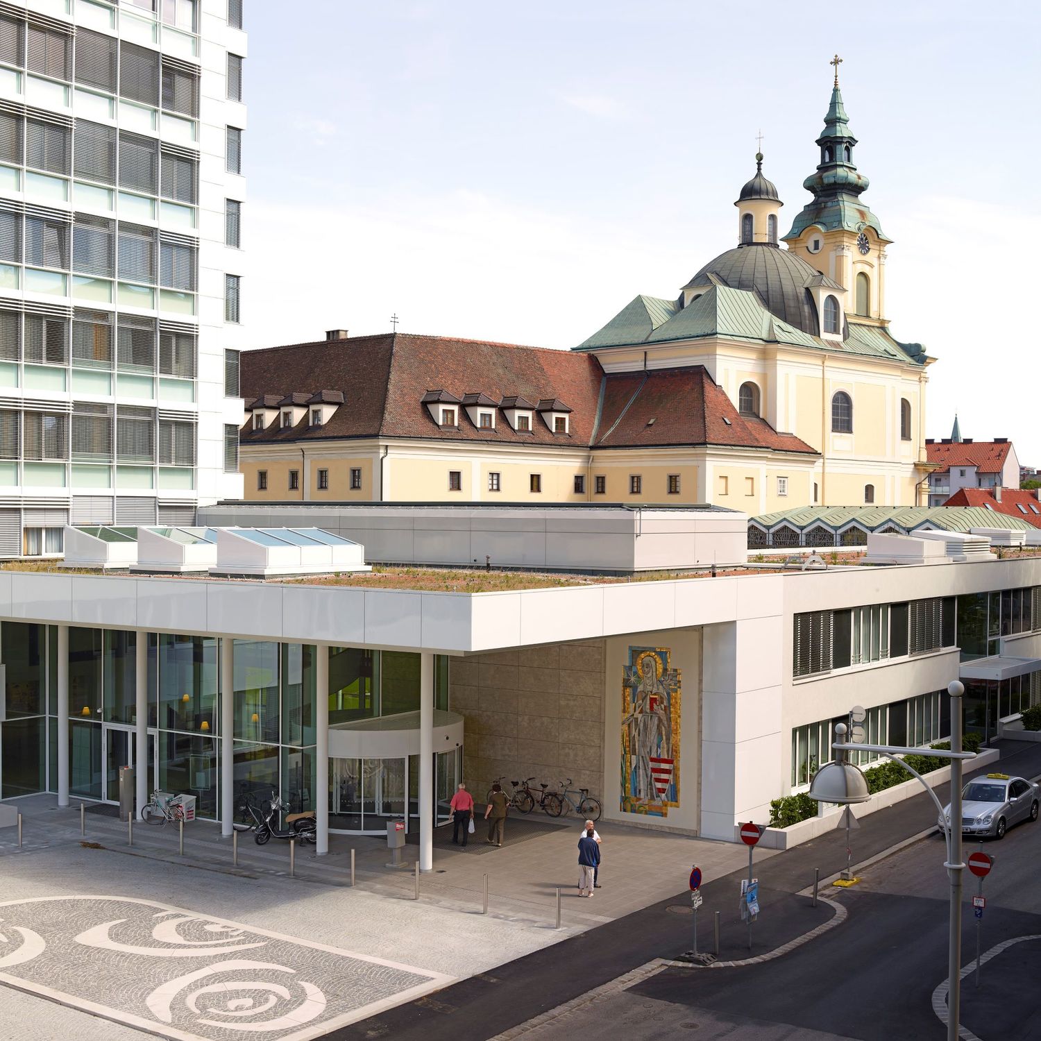 Das Bild zeigt das Gebäude des Ordensklinikum Linz Elisabethinnen
